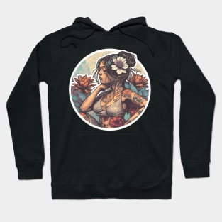 feminine nature, flowers, fauna, meditation, mental health, goddes, divine power Hoodie